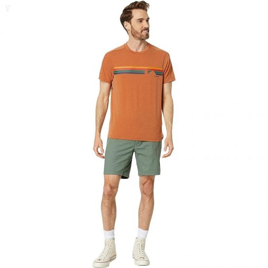 L.L.Bean Everyday SunSmart Tee Short Sleeve Graphic Adobe Stripe ID-Z3LwKWHY