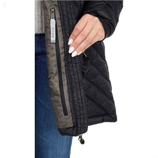 L.L.Bean Petite Ultralight 850 Down Hooded Coat Black ID-zclRBnN4