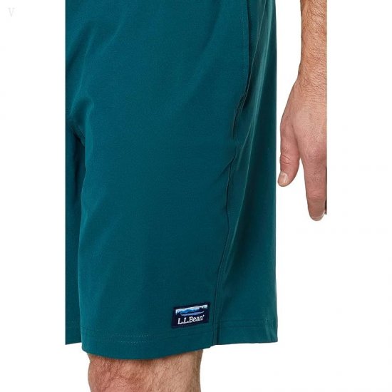 L.L.Bean Vacationland Stretch Swim Trunks 2.0 Solid Dark Pine ID-cs7x5CSY