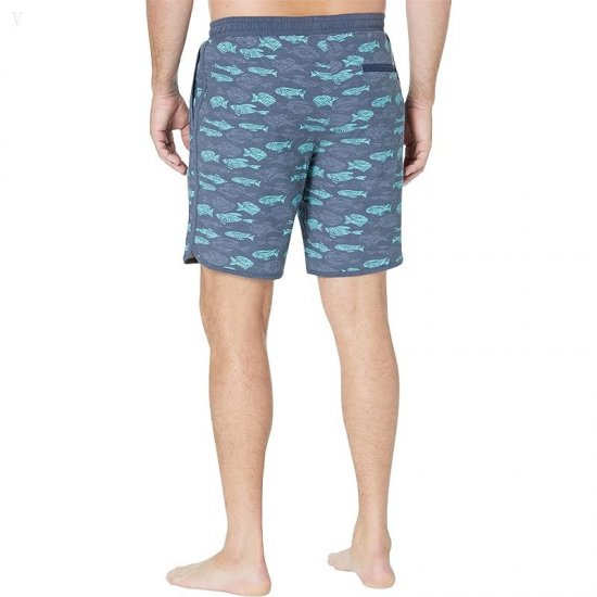 L.L.Bean 9\\ Carbon Navy Fish Print ID-XNm0mf3L