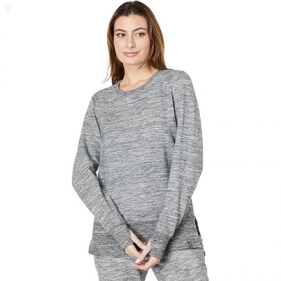 L.L.Bean Bean's Cozy Split Hem Sweatshirt Marled Light Gray Marl ID-BqIObBzm