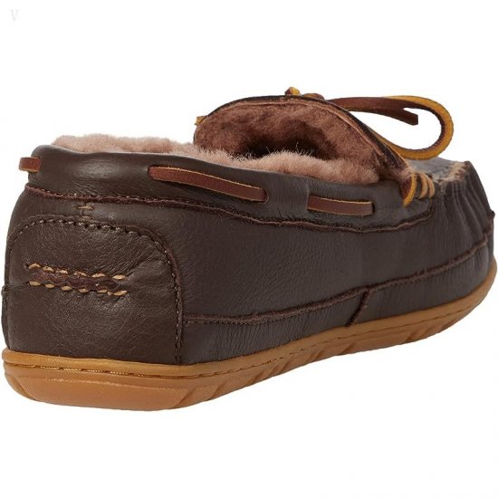 L.L.Bean Wicked Good Moosehide Slipper Moccasin Chocolate ID-xsXlNkGZ