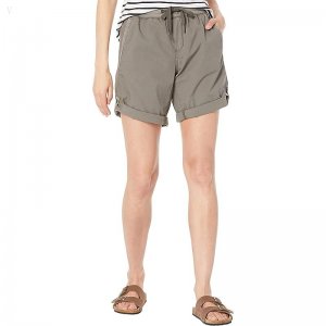 L.L.Bean Ripstop Pull-On Shorts Dark Taupe ID-OvV0nyC0