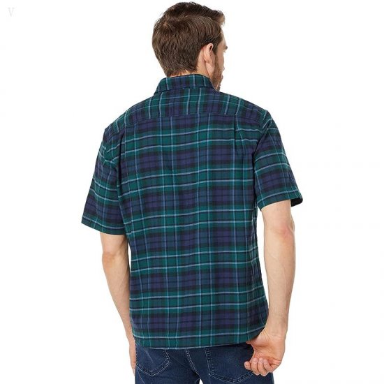 L.L.Bean BeanFlex All Season Flannel Shirt Short Sleeve Traditional Fit MacCallum ID-sknozgHy