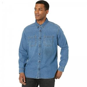 L.L.Bean BeanFlex Denim Shirt Traditional Fit Stonewashed ID-3HfP6dYI