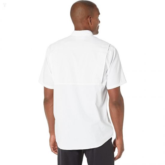 L.L.Bean Tropicwear Shirt Short Sleeve - Tall White ID-ssBucS17