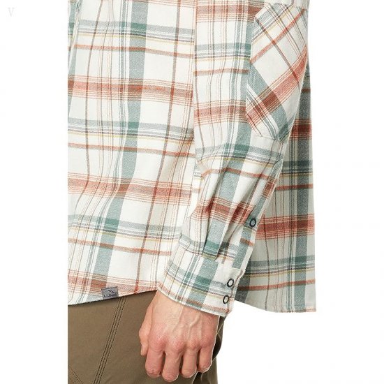 L.L.Bean Katahdin Performance Flannel Shirt Plaid Sailcloth/Sea Green ID-OlwrbFfO