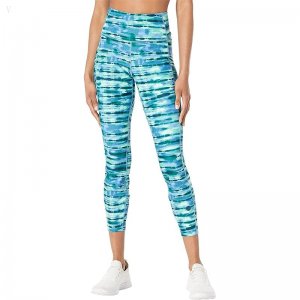 L.L.Bean Everyday Performance High-Rise 7/8 Leggings Prepare For Print Marine Blue Tie-Dye ID-JSeaCWuS