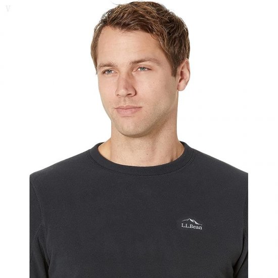 L.L.Bean Fleece Base Layer Long Sleeve Crew Black ID-KY30K8Us