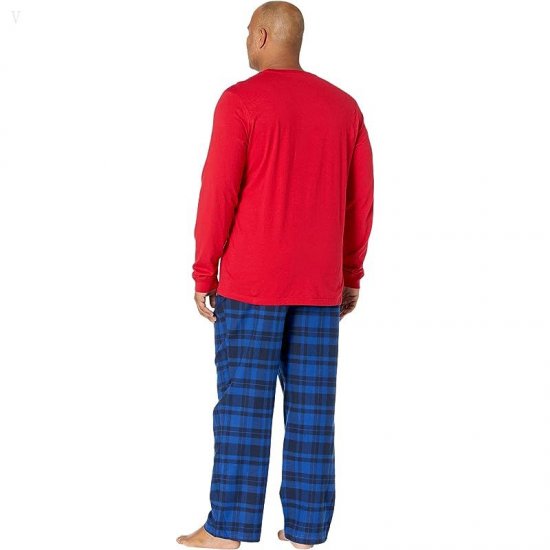 L.L.Bean Camp Pajamas Set Tall Nautical Red ID-hti4mjLH