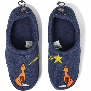 L.L.Bean Sweater Fleece Slipper Motif (Toddler/Little Kid/Big Kid) Bright Navy Fox ID-i0FuTL62