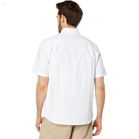 L.L.Bean Comfort Stretch Oxford Short Sleeve Slightly Fitted White ID-FJWqxjHT