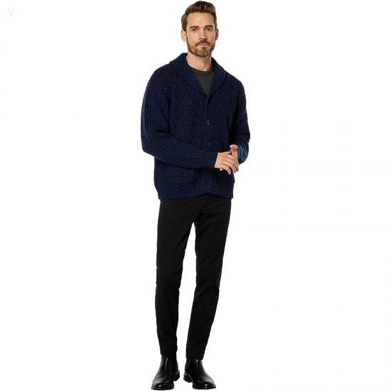 L.L.Bean Classic Raggwool Cardigan Sweater Regular Nautical Navy ID-miId46BS