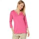 L.L.Bean Pima Tops Split-Neck Tunic 3/4 Sleeve Azalea ID-qmUYxQ8a L.L.Bean Pima Tops Split-Neck Tunic 3/4 Sleeve Azalea ID-qmUYxQ8a