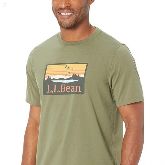 L.L.Bean Hunter\'s Graphic Tee Deep Olive ID-S30SOWtu