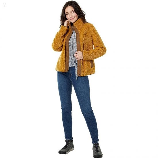 L.L.Bean Bean\'s Sherpa Fleece Jacket Antique Gold ID-aFTmdJko