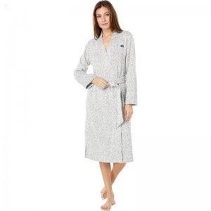 L.L.Bean Lightweight Sweater Fleece Wrap Robe Light Gray Heather ID-0g9CwKCh