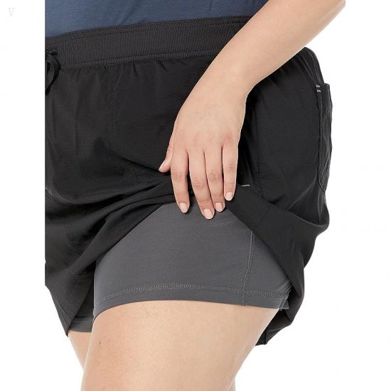 L.L.Bean Plus Size Vista Camp Skort Classic Black ID-7mYN418c