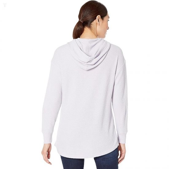 L.L.Bean Soft Stretch Waffle Hoodie Lilac Mist ID-TiEKINCR
