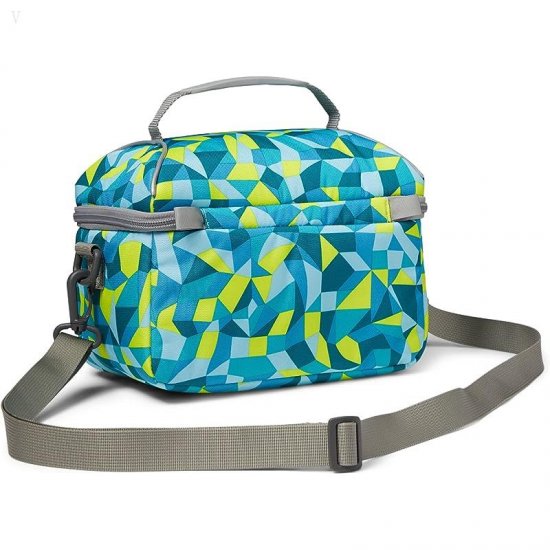 L.L.Bean Flip Top Lunch Box III Print Citron Geo Prizm ID-rGw3ejz0