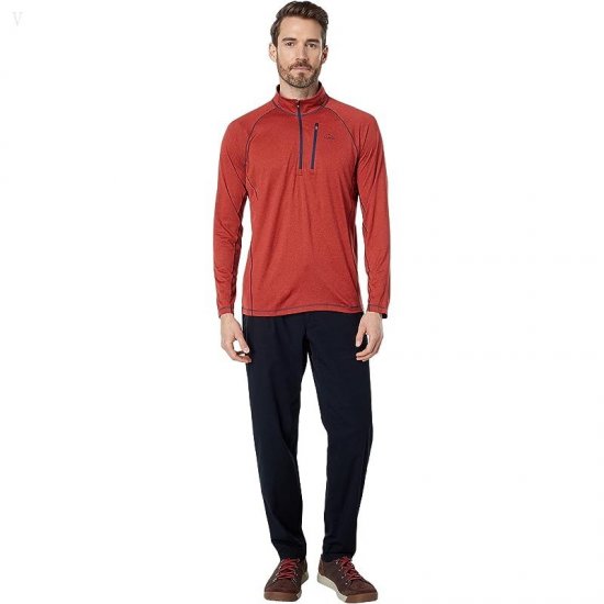 L.L.Bean Quick Dry Trail Tee 1/4 Zip Red Ochre ID-t6Fri1eo
