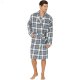 L.L.Bean Scotch Plaid Flannel Robe Regular Indigo Tartan ID-wZraxykZ