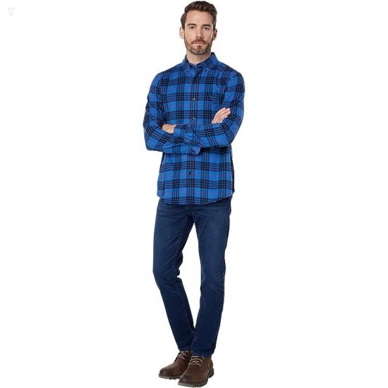 L.L.Bean Scotch Plaid Flannel Shirt Button-Down Slim Fit Morgan ID-Khi8gBE9
