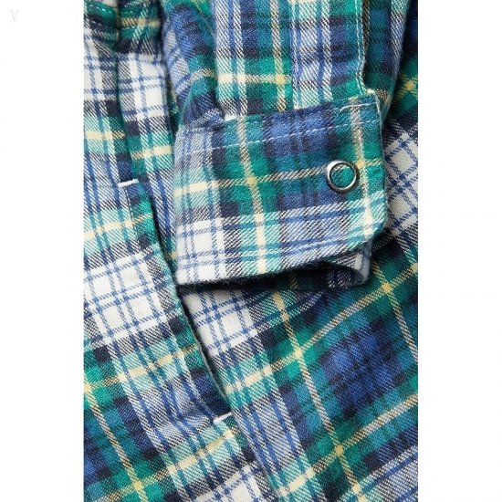 L.L.Bean Fleece Lined Flannel Shirt Hooded Plaid (Little Kids) Dress Gordon ID-DRHiUvbp