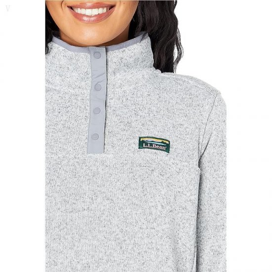 L.L.Bean Sweater Fleece Pullover Pewter ID-cK8iH0l4
