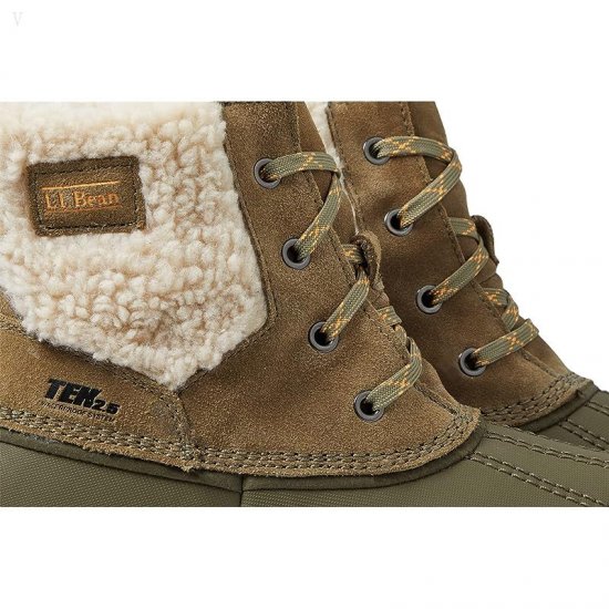L.L.Bean Rangeley Sherpa Boot (Toddler/Little Kid/Big Kid) Peat Moss/Kelp Green ID-bSfn1NMI