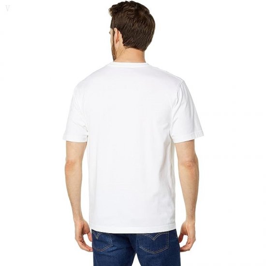 L.L.Bean Carefree Unshrinkable Tee with Pocket Short Sleeve White ID-HXiI33oy
