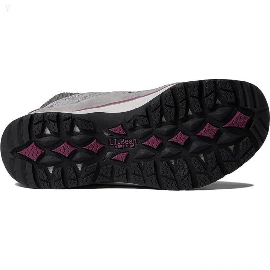L.L.Bean Snow Sneaker 5 Mid Boot Water Resistant Insulated Lace-Up Frost Gray/Bramble Berry ID-YeyxcXuG