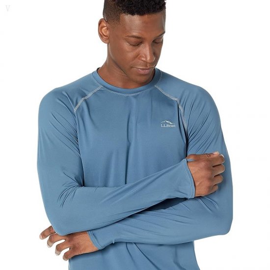 L.L.Bean Swift River Cooling Rashguard Regular Iron Blue ID-DPuiZEbI