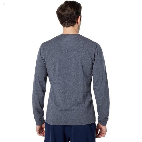L.L.Bean Comfort Stretch Pima Long Sleeve Tee Shirt Gray Heather ID-xKA0BbtF
