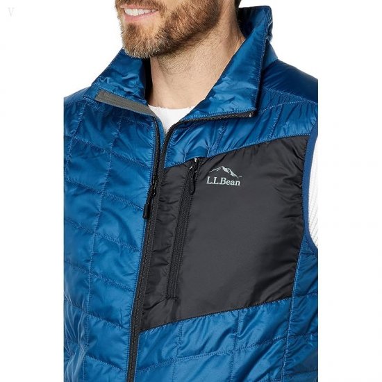 L.L.Bean Primaloft Packaway Vest Regular Dark Marine Blue/Black ID-9m5hw9ed