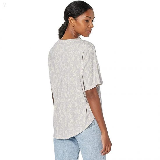 L.L.Bean Petite Restore Sleep Top Print Lilac Mist Print ID-xFGi83WN