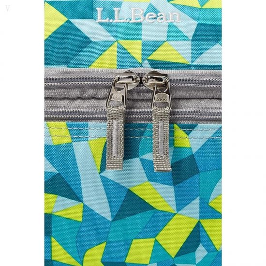 L.L.Bean Flip Top Lunch Box III Print Citron Geo Prizm ID-CfA1IjBZ