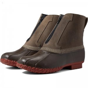 L.L.Bean Bean Boot 8\ Dark Cement/BBB/Brick/Rust Orange Plaid ID-7v5QxcYC
