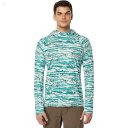 L.L.Bean Swift River Cooling Hooded Printed Rashguard Deep Azure Ascent ID-oVO3v0Wb