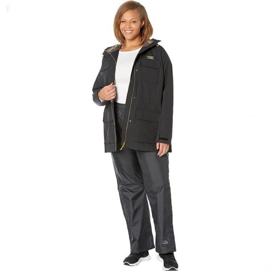 L.L.Bean Plus Size Trail Model Rain Pants Black ID-3H9KJO3Z