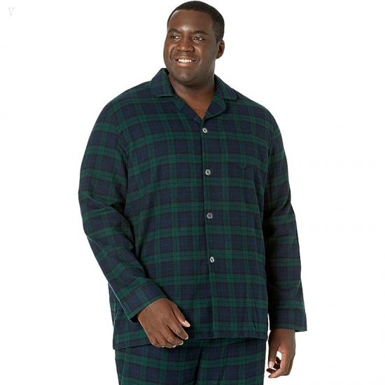 L.L.Bean Scotch Plaid Flannel Pajamas Tall Black Watch Tartan ID-C9OQ9alA