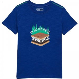 L.L.Bean Graphic Tee Glow in the Dark (Little Kids) Indigo Ink S'Mores ID-qYqJ0tsW