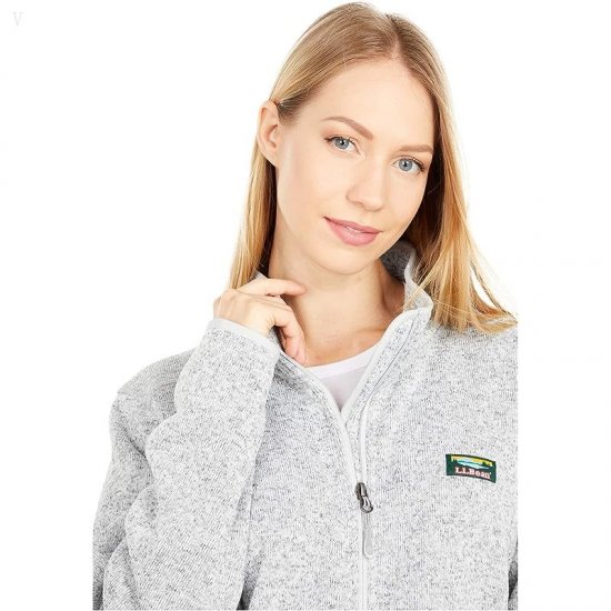 L.L.Bean Sweater Fleece Full Zip Jacket Pewter ID-H0feXhLg