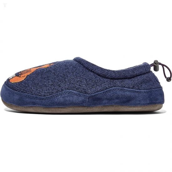 L.L.Bean Sweater Fleece Slipper Motif (Toddler/Little Kid/Big Kid) Bright Navy Fox ID-i0FuTL62