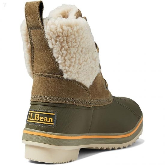 L.L.Bean Rangeley Sherpa Boot (Toddler/Little Kid/Big Kid) Peat Moss/Kelp Green ID-bSfn1NMI