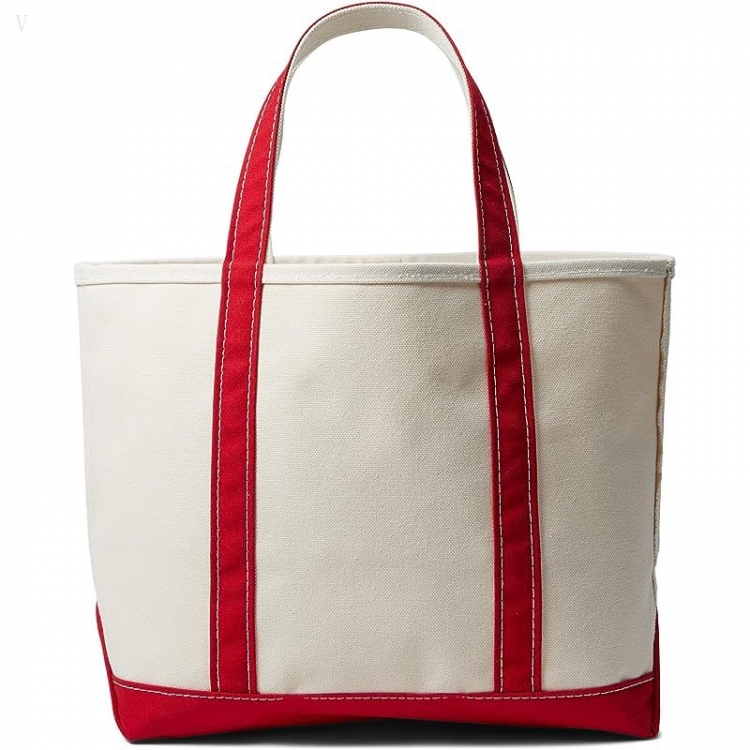 L.L.Bean Boat and Tote Medium Red Trim ID-f90b4tmo - Click Image to Close
