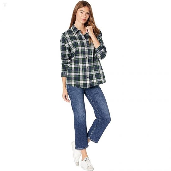 L.L.Bean Scotch Plaid Shirt Dress Gordon ID-on5i0GQ1
