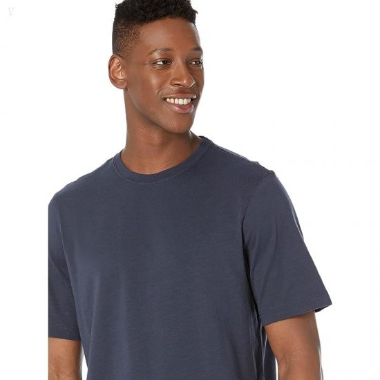 L.L.Bean Lakewashed Organic Cotton Short Sleeve Tee Carbon Navy ID-YcrzbiAR