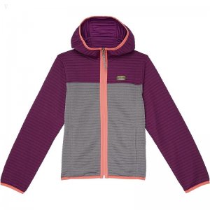 L.L.Bean Airlight Full Zip Color-Block (Big Kids) Royal Plum ID-I5o7k56c