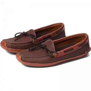 L.L.Bean Bison Double Sole Slipper Leather Lined Raisin ID-BGPfipm8